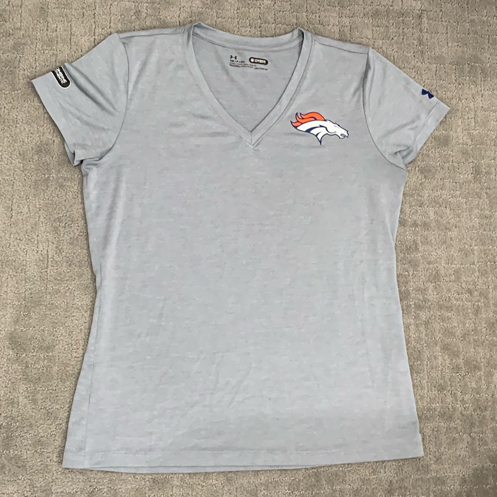Small Broncos V-Neck Tee - Grey